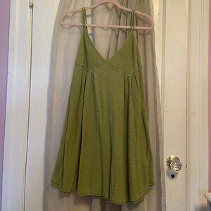 Free People, lime green, beach mini dress, size small